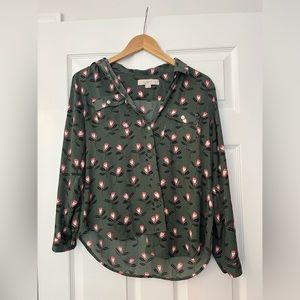Loft Button Down Work Blouse
